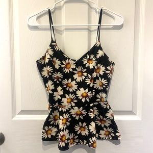 Black Floral Blouse